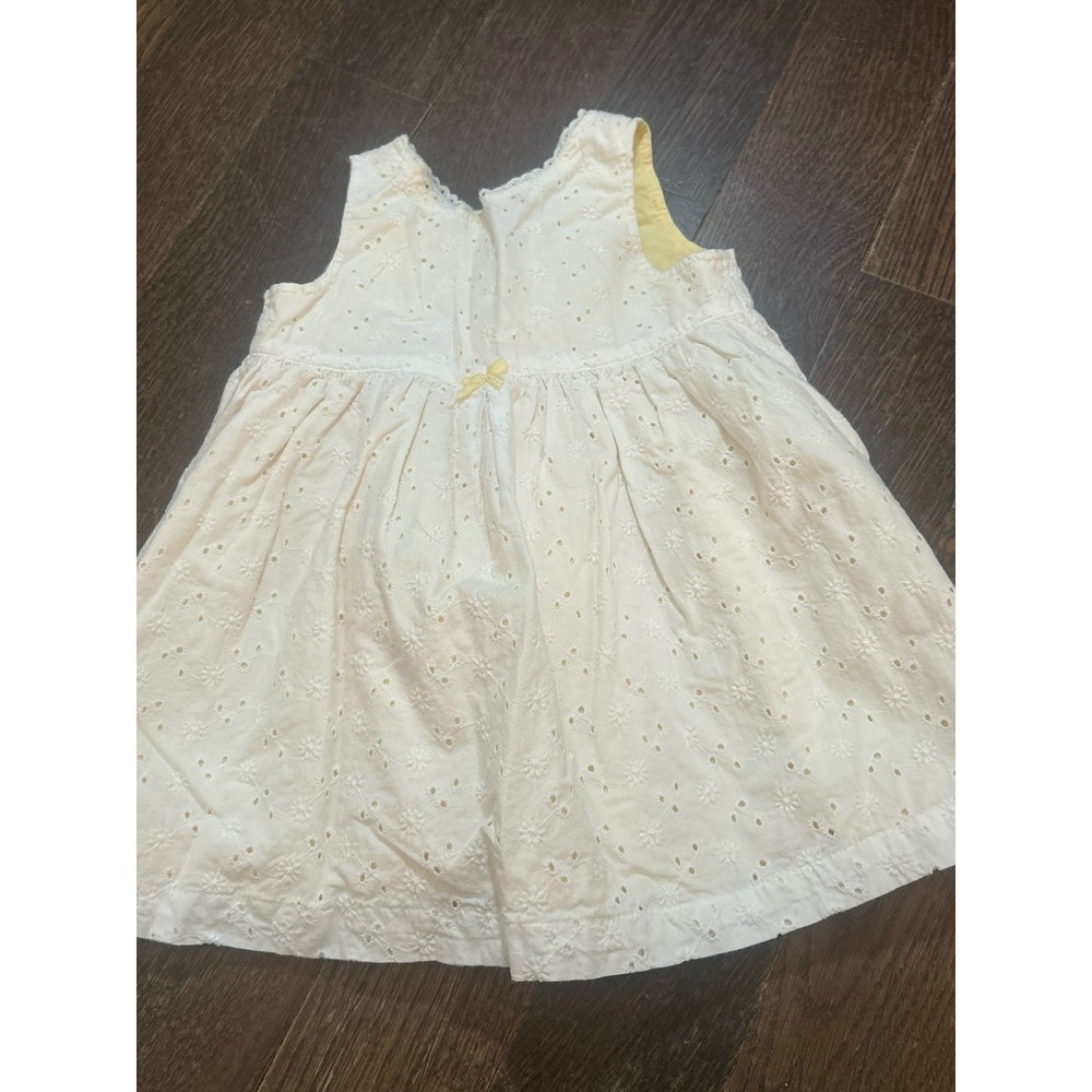 Tommy Hilfiger Baby girl dress size 3-6 months. Vintage Yellow white Eyelet